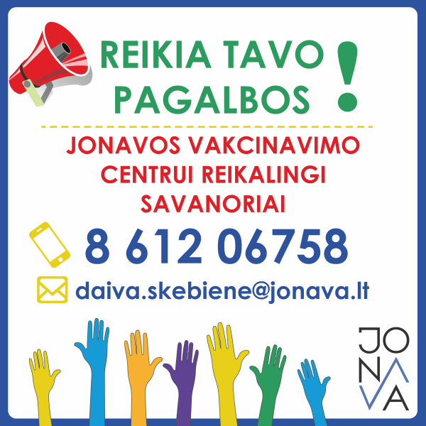 Jonavoje tęsiasi gyventojų skiepijimas – reikalinga savanorių pagalba