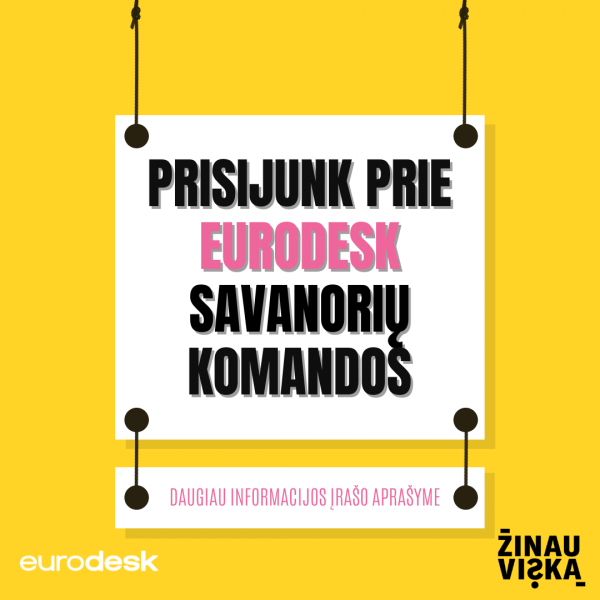 Kviečia tapti Eurodesk Lietuva savanoriu
