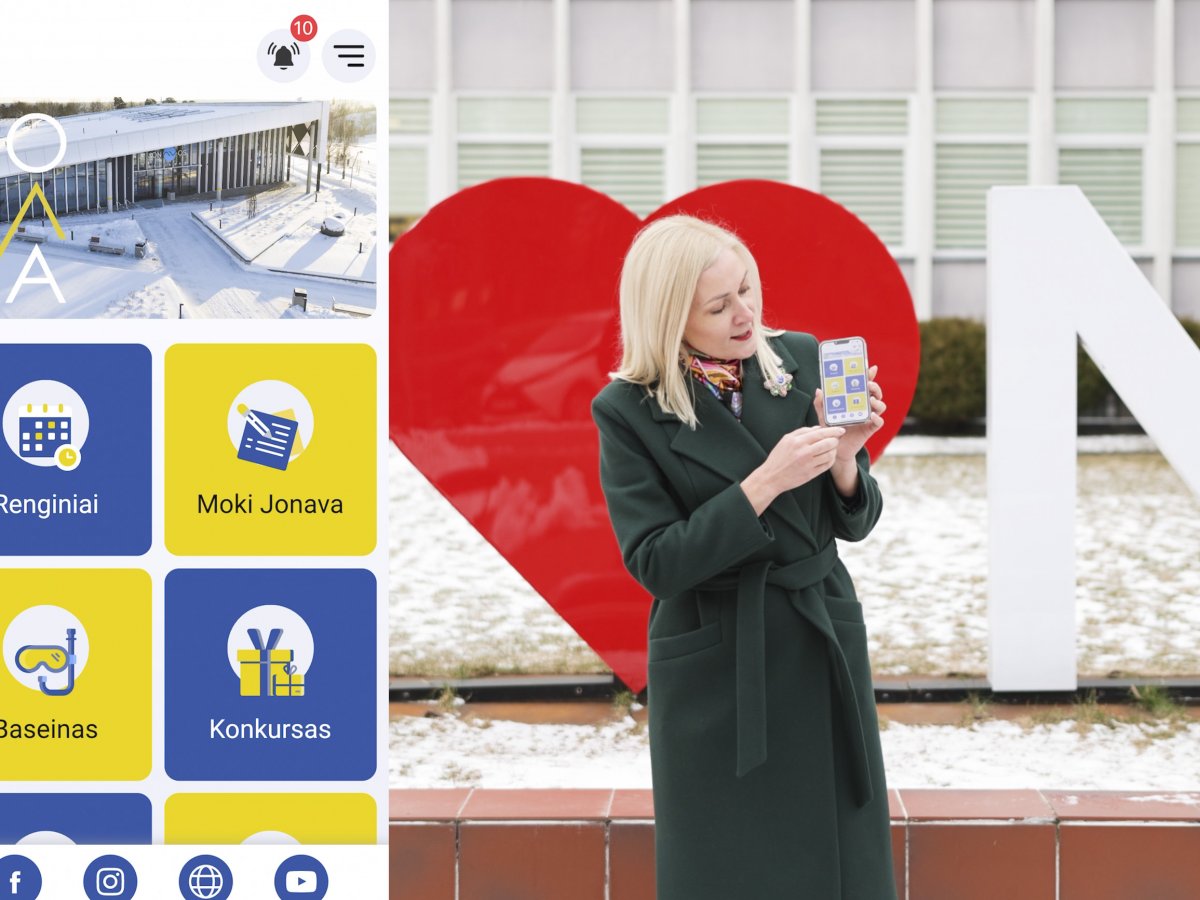 Atnaujintoje programėlėje „Jonava“ – dar daugiau paslaugų jonaviečiams ...