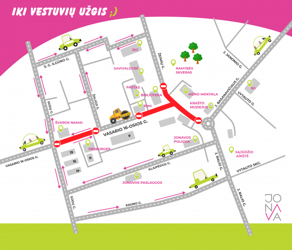Ruošiasi asfaltuoti Vasario 16-osios gatvę