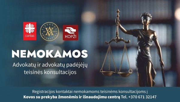 Advokatai dovanos nemokamas konsultacijas 