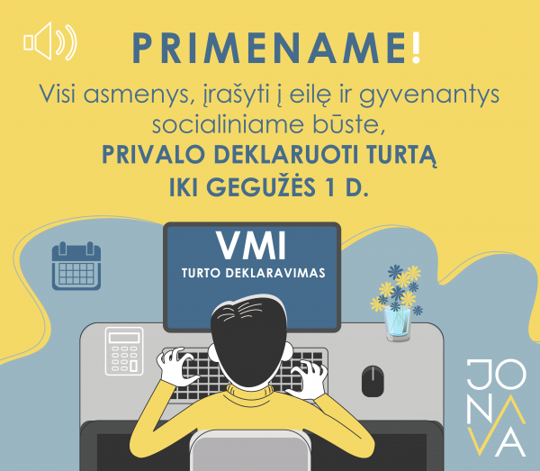 Priminimas dėl turto ir pajamų deklaravimo už 2024 metus