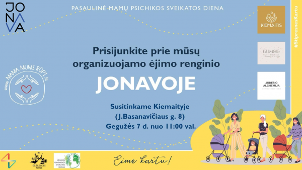 Kviečiame į renginį, skirtą mamų psichikos sveikatos dienai paminėti