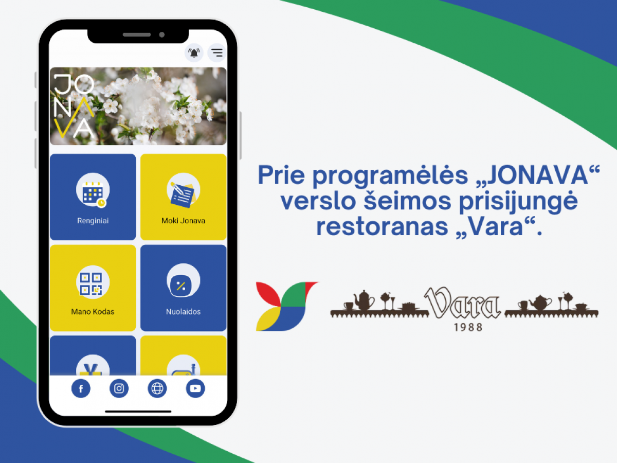 Prie programėlės „Jonava“ verslo šeimos prisijungė restoranas „Vara ...