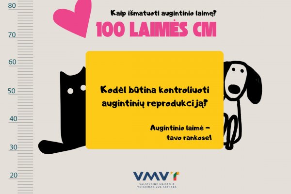 „100 laimės centimetrų“: kodėl būtina kontroliuoti augintinių reprodukciją?