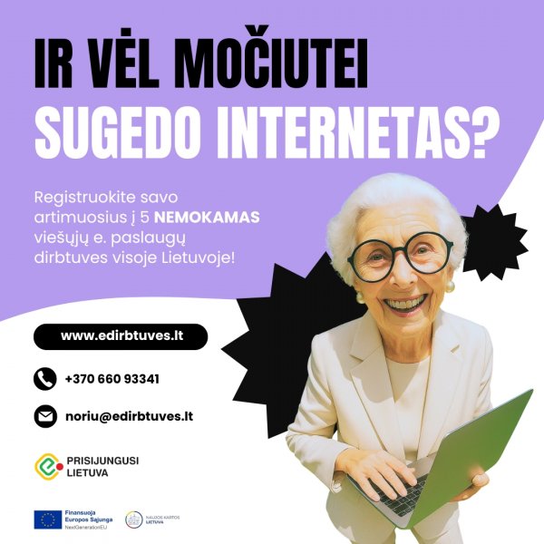 „Ir vėl močiutei sugedo internetas?“ – socialinė akcija moksleivių balsu