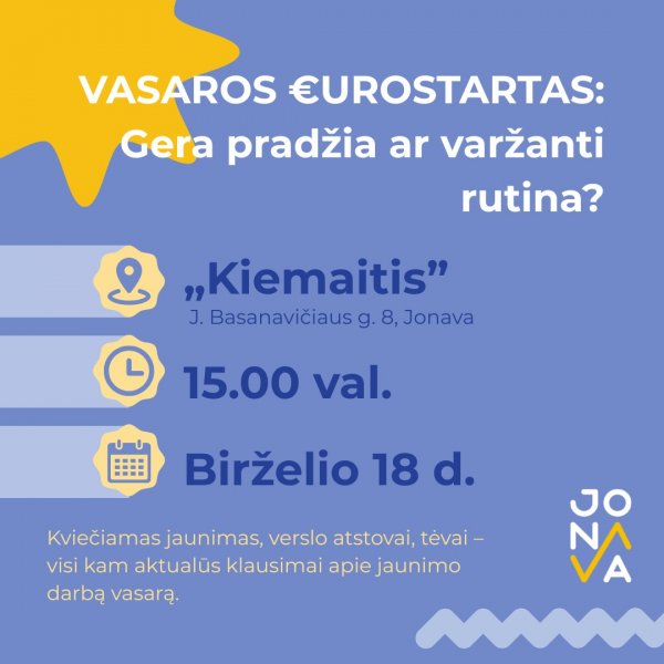 Kviečiame į diskusiją apie jaunimo darbą 